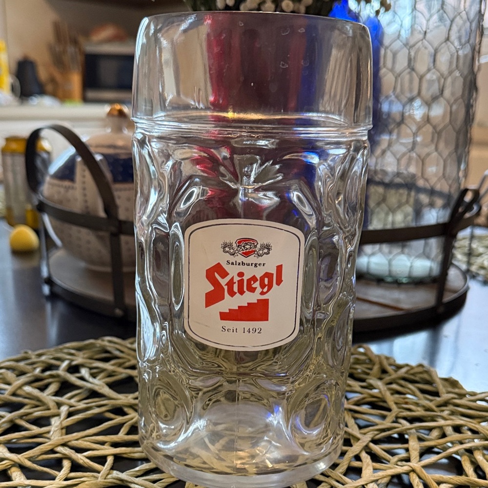 Clear Glass Beer Stein